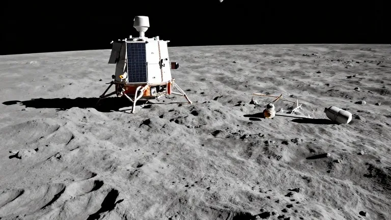 Illustration for: Elvis and McDowell: Lunar water caps sustainable settlements at 10,000