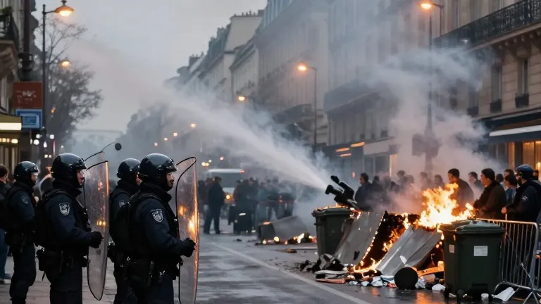 Illustration for: French Police Detain Nearly 1,000 on Second Saturday