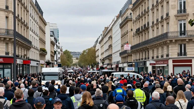 Illustration for: Macron's Government Orders 70,000 Officers onto Streets as School Protests Swell